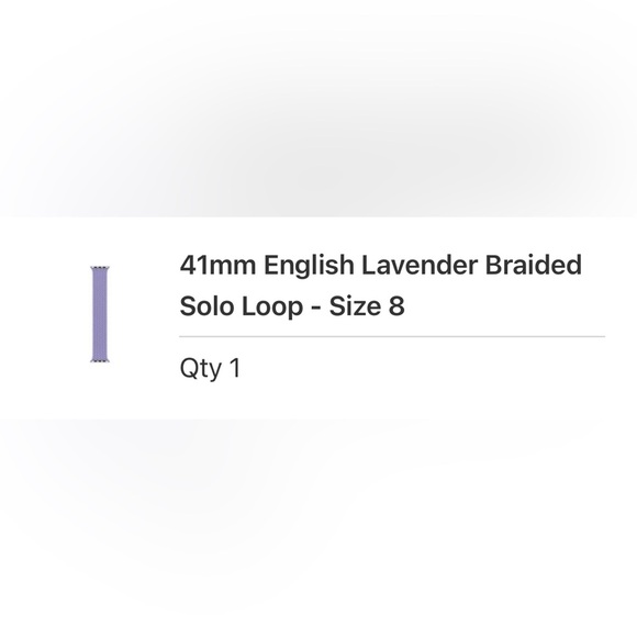 41mm English Lavendar Braided Solo Loop - Size 8 - Picture 6 of 6